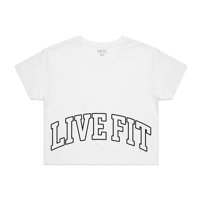 Áo Live Fit. Letterman Crop Tee