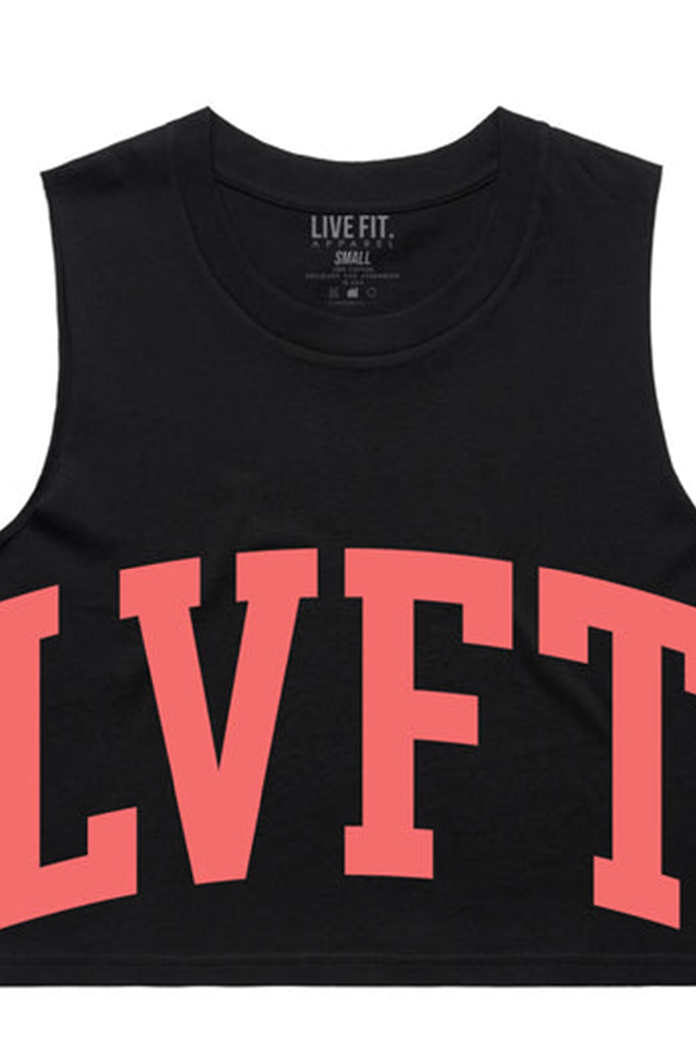 <tc>Live Fit. Contender Crop Muscle Tank - Black</tc>