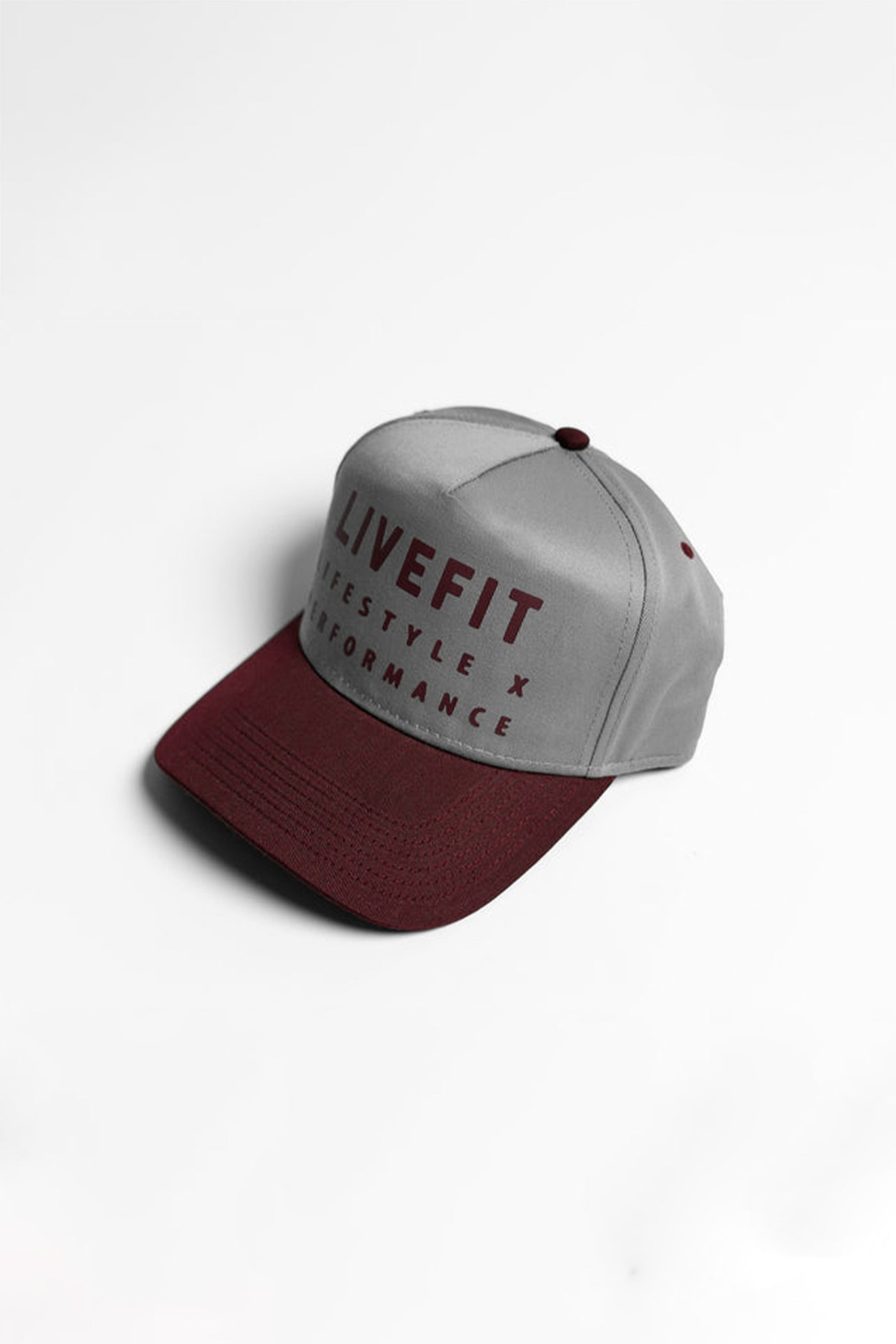 <tc>Vision Cap - Grey/Burgundy</tc>