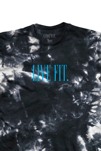 <tc>Live Fit. Offset Tie Dye Tee - Frostbite/Neon Blue</tc>