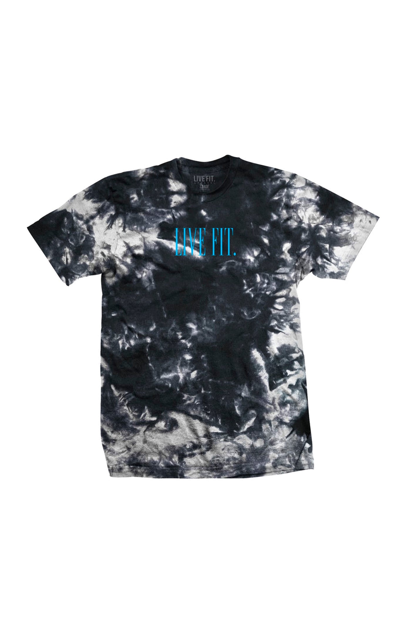 Áo Live Fit. Offset Tie Dye Tee - Frostbite/Neon Blue