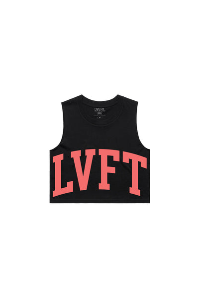 <tc>Live Fit. Contender Crop Muscle Tank - Black</tc>